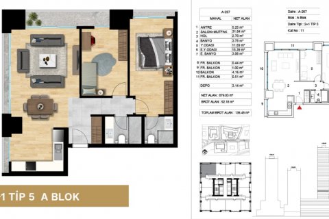 Продажа квартиры  в Аташехир, Стамбуле, Турция 2+1, 121м2, №53830 – фото 13