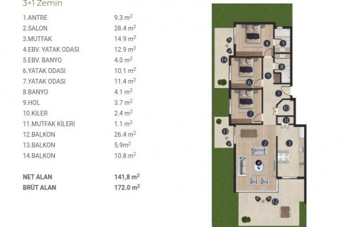 Продажа виллы  в Измире, Турция 6+1, 352м2, №52442 – фото 15