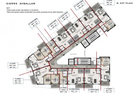 Продажа квартиры  в Аланье, Анталье, Турция 1+1, 54м2, №52440 – фото 23