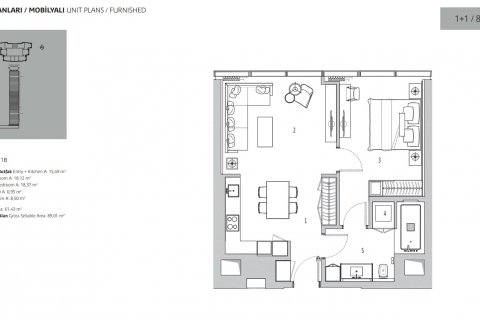 Продажа квартиры  в Ускюдар, Стамбуле, Турция 1+1, 89м2, №59993 – фото 26