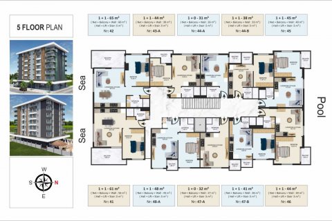 Продажа квартиры  в Аланье, Анталье, Турция студия, 31м2, №61319 – фото 30