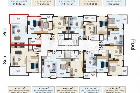 Продажа квартиры  в Аланье, Анталье, Турция студия, 31м2, №61319 – фото 28