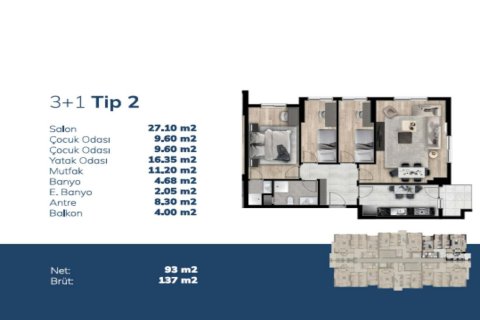 Продажа квартиры в Стамбуле, Турция 2+1, 76м2, №54588 – фото 10