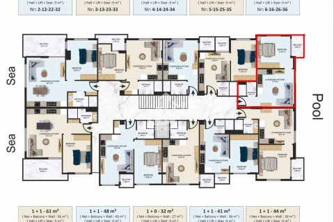 Продажа квартиры  в Аланье, Анталье, Турция студия, 31м2, №61319 – фото 25