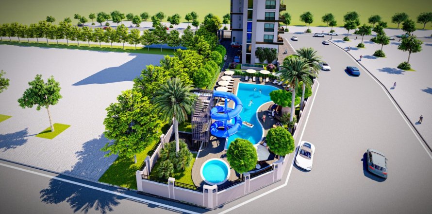 Жилой комплекс Ecology Corner Residence &#8212; авторский архитектурный проект в 550 м от набережной и пляжей  в Аланье, Анталья, Турция №55992