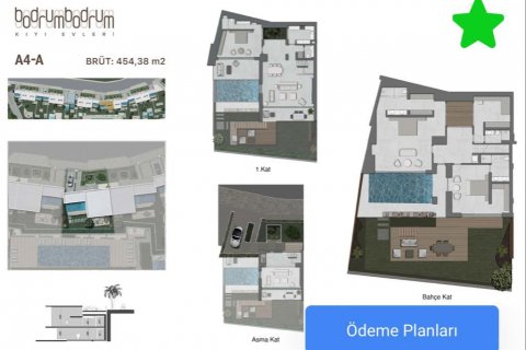 Продажа квартиры  в Бодруме, Мугле, Турция 2+1, 190м2, №63650 – фото 16