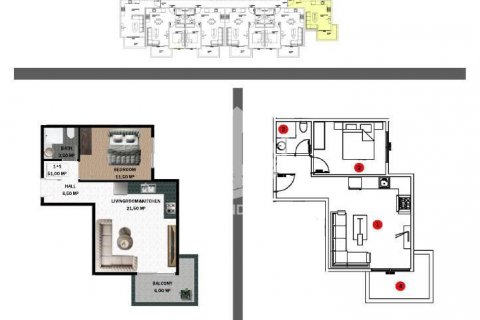 Продажа квартиры  в Газипаше, Анталье, Турция 1+1, 51м2, №63154 – фото 25