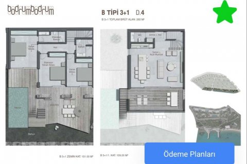 Продажа виллы  в Бодруме, Мугле, Турция 3+1, 260м2, №64218 – фото 24