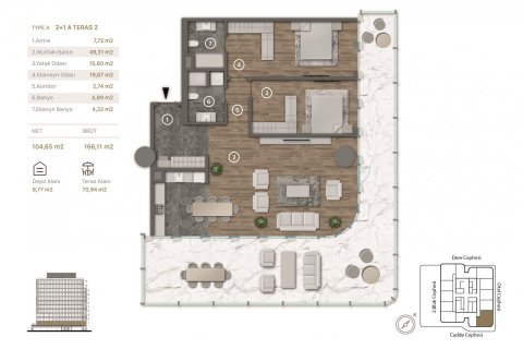 Продажа квартиры  в Стамбуле, Турция 2+1, 166м2, №67751 – фото 15