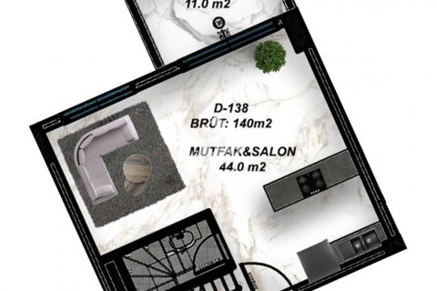 Продажа квартиры  в Газипаше, Анталье, Турция 1+1, 60м2, №77692 – фото 11