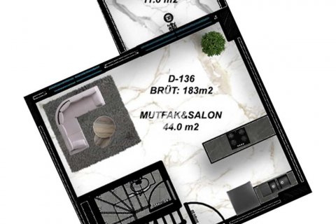 Продажа квартиры  в Газипаше, Анталье, Турция 1+1, 60м2, №77692 – фото 16