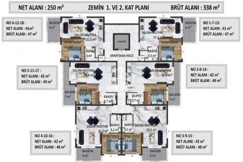 Продажа квартиры  в Оба, Анталье, Турция 1+1, 52м2, №73620 – фото 28