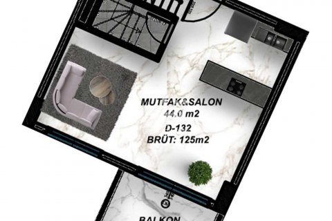 Продажа квартиры  в Газипаше, Анталье, Турция 1+1, 60м2, №77692 – фото 24