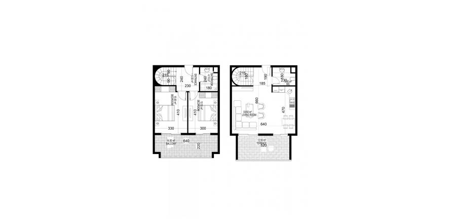 Планировка «38» 2+1 в корпусе «C», ЖК Yekta Kingdom Premium