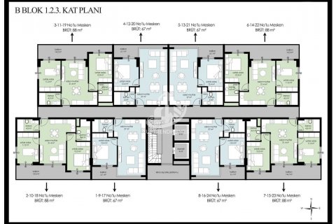 Продажа квартиры  в Каргыджаке, Аланье, Анталье, Турция 1+1, 66м2, №75121 – фото 24